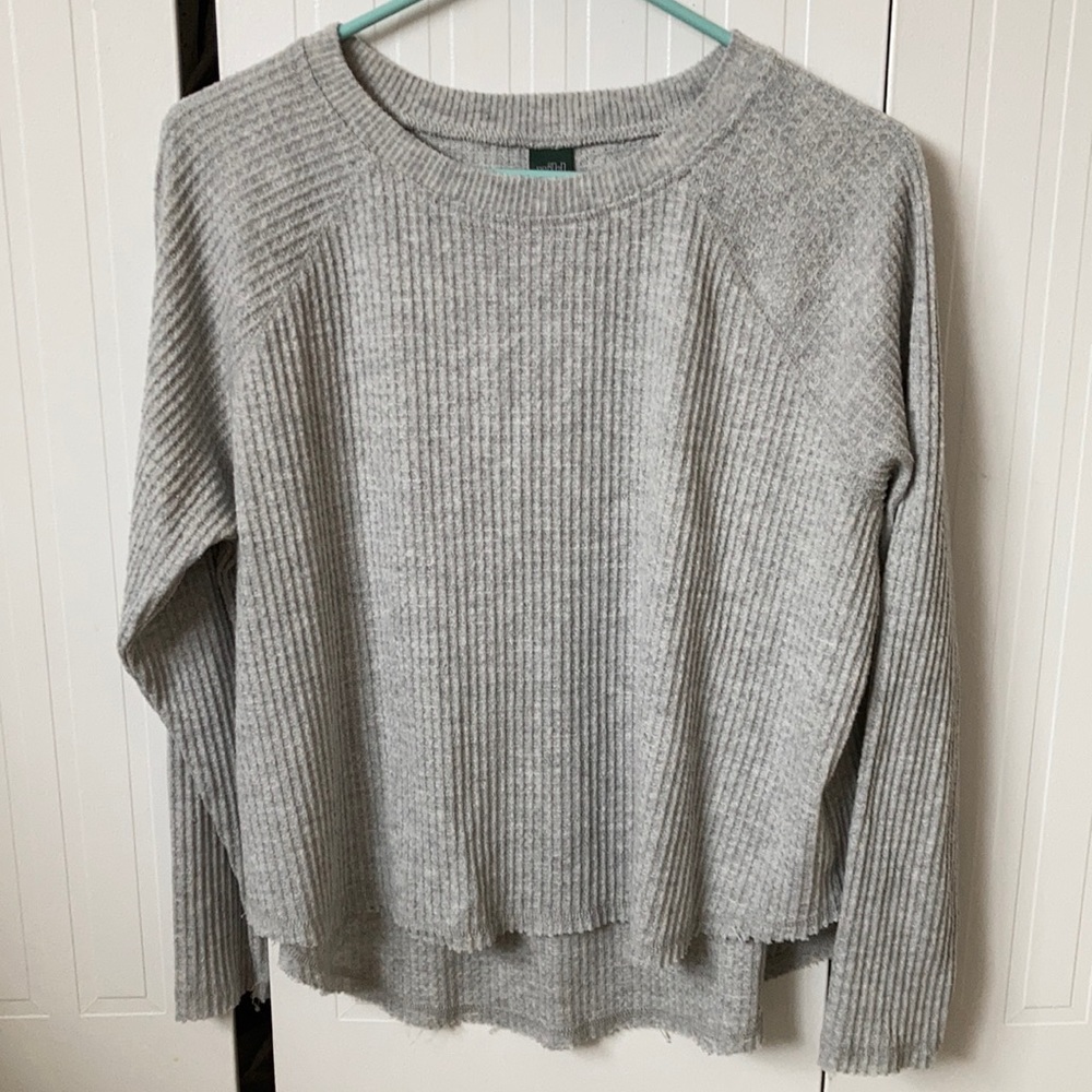 Gray Waffle Sweater